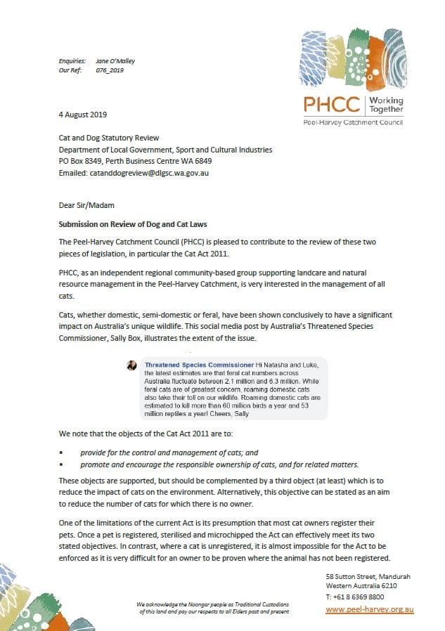 Submissions | Peel-Harvey Catchment Council