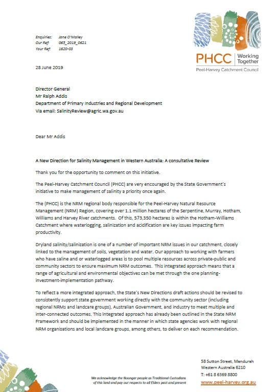 Submissions | Peel-Harvey Catchment Council