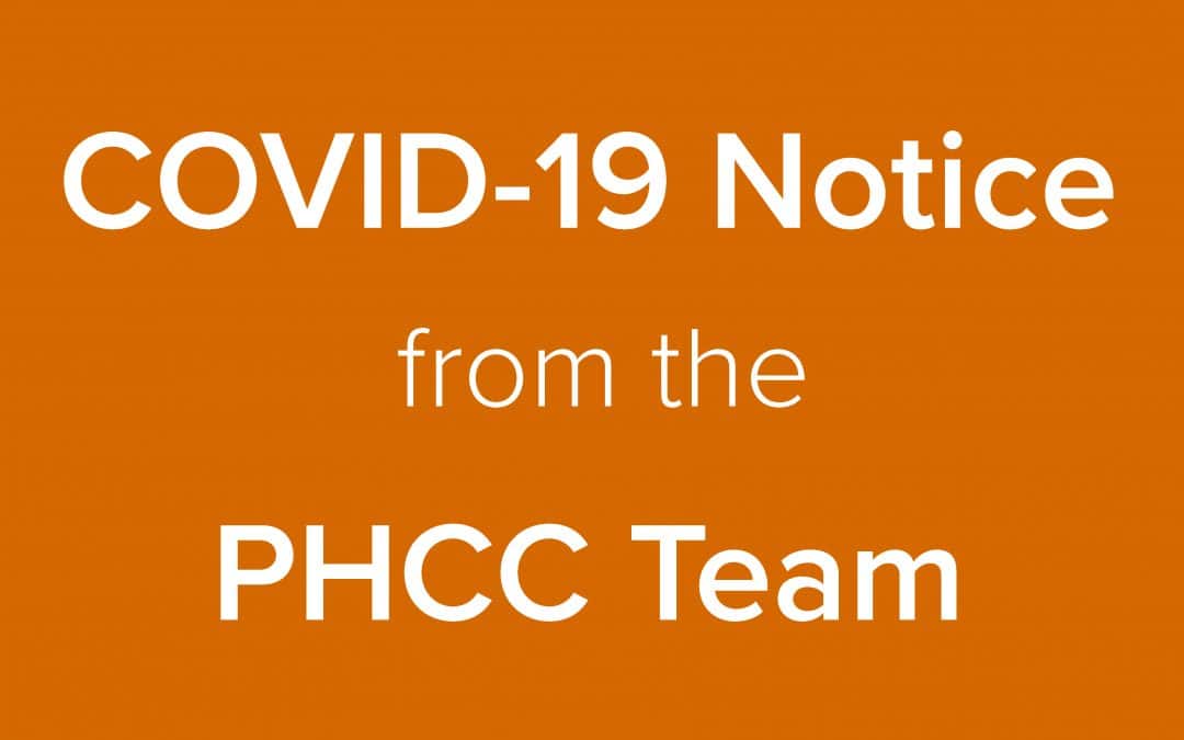 COVID-19 update from the PHCC Team