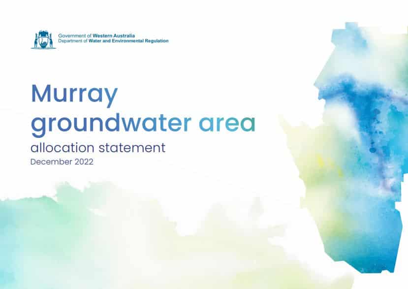 Murray groundwater allocation statement 2022