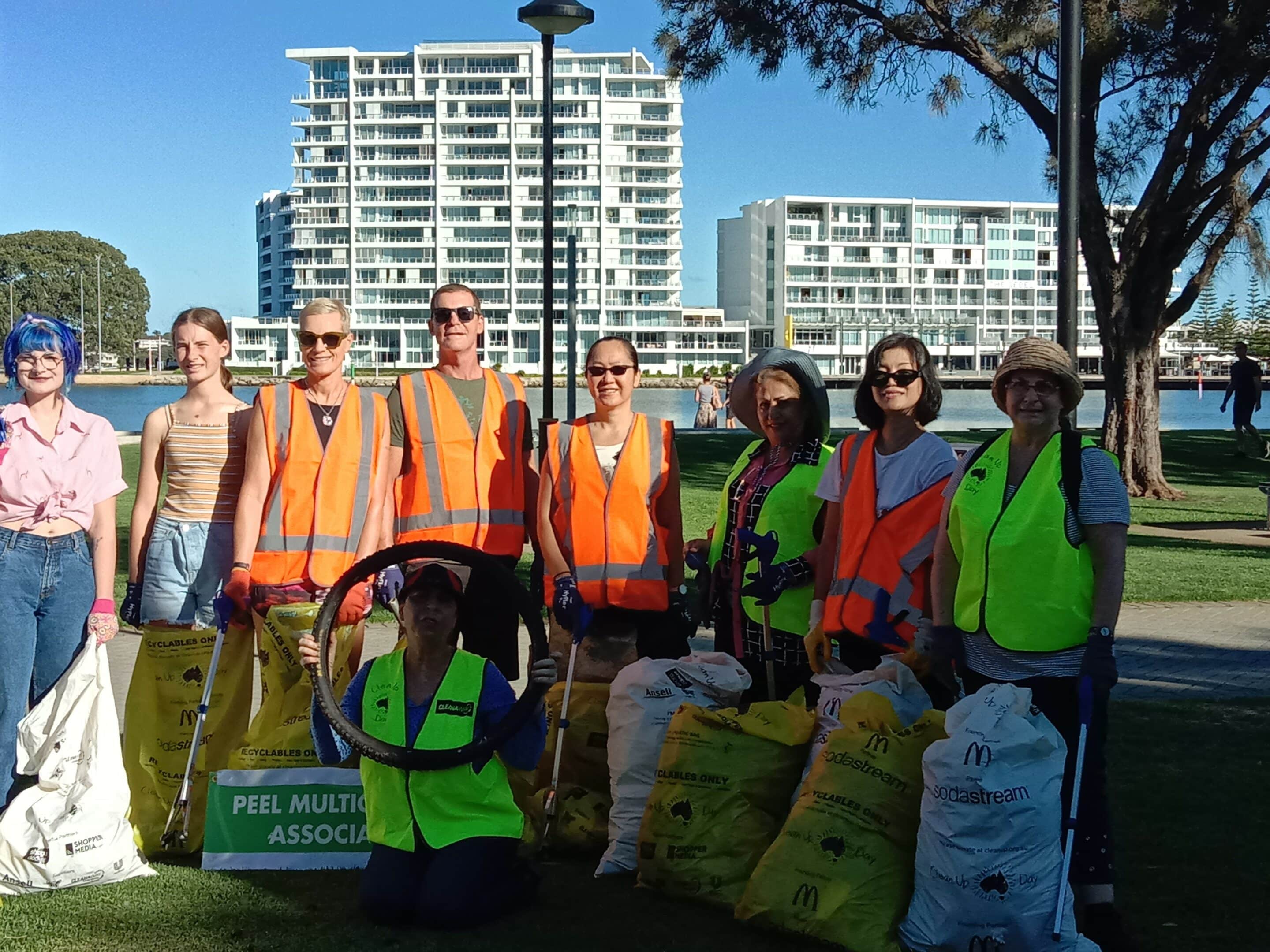 Clean Up Month: Mandurah Eastern Foreshore, Peel Multicultural Assoc. Rise Walk & Shine Group