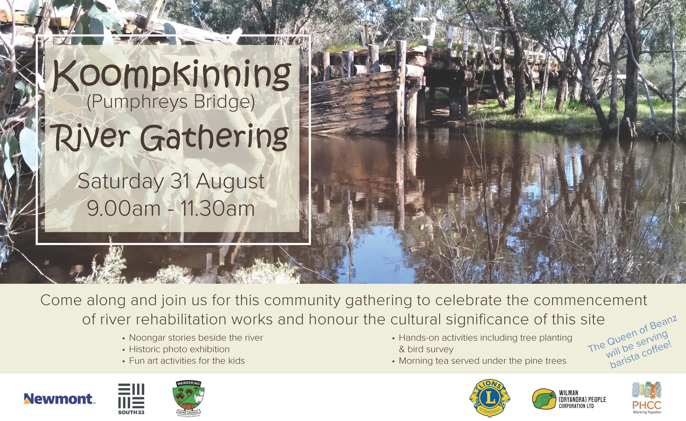 Koompkinning (Pumphreys Bridge) River Gathering